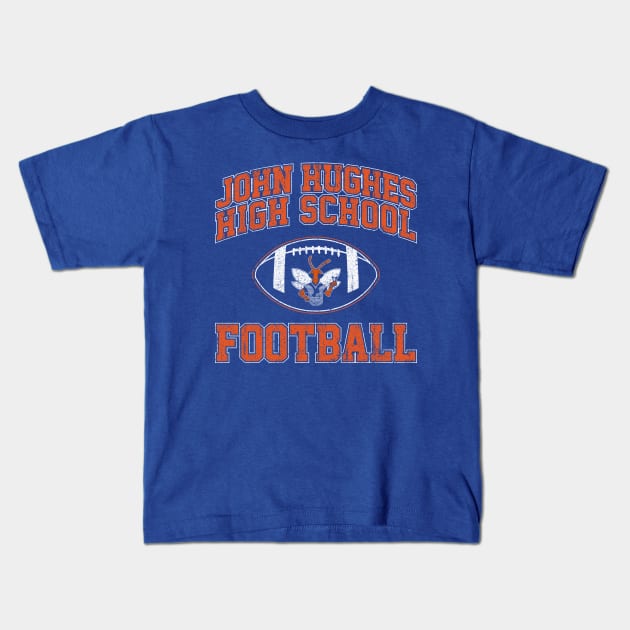 John Hughes High School Football Kids T-Shirt by huckblade